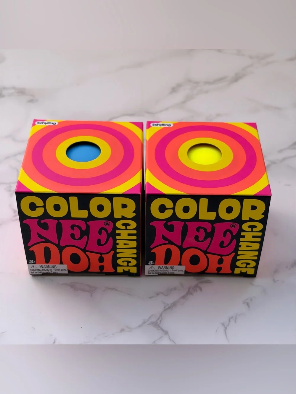 Lot of 2: Needoh Color Change Need To Mellow Out? Fidget Toy Blue/Yellow New